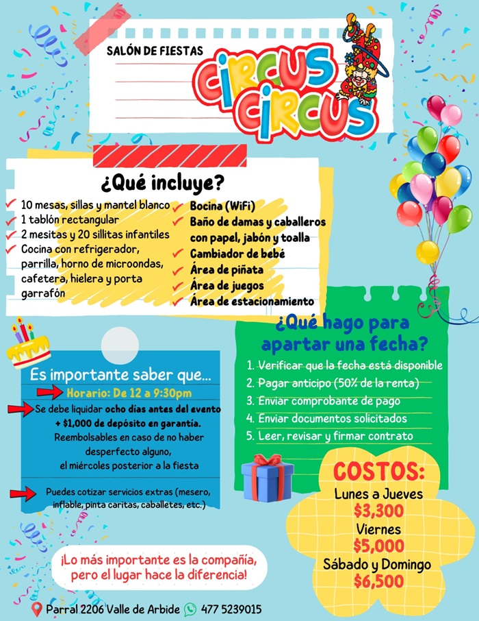 Salón de fiestas Circus Circus