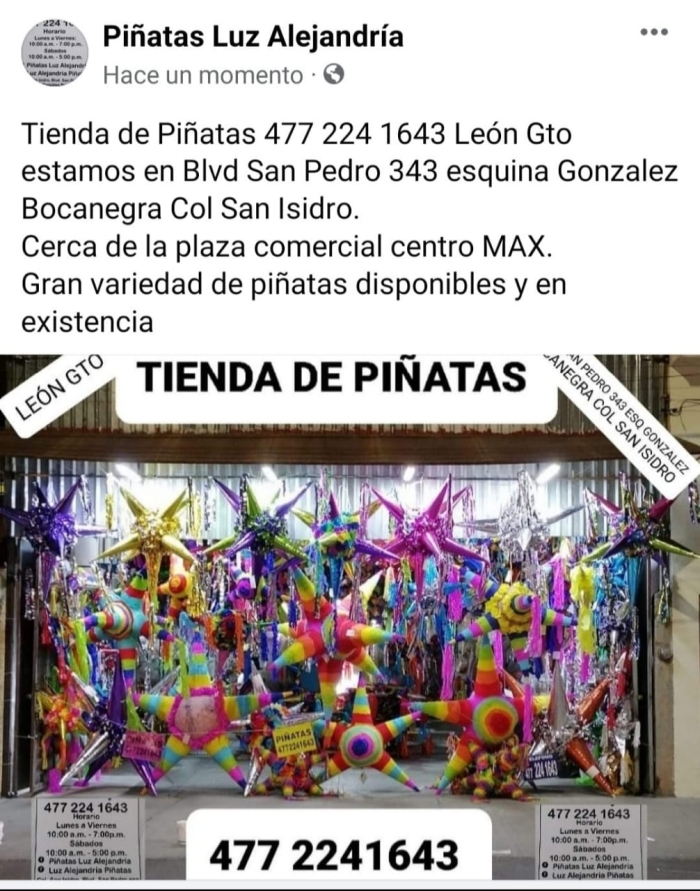 Piñatas Luz Alejandría