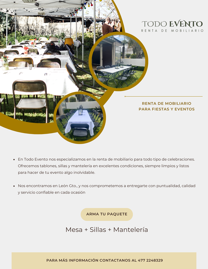 Renta de Mesas León Guanajuato